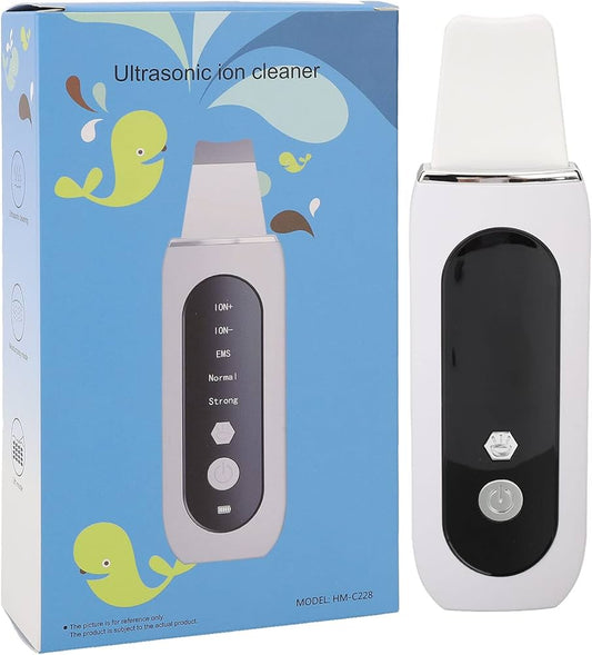 Spatula Face Skin Scrubber, Skin Scrubber, Blackhead Removal Facial Cleanser EMS Ultrasonic Peeling Machine Skin Care Tool