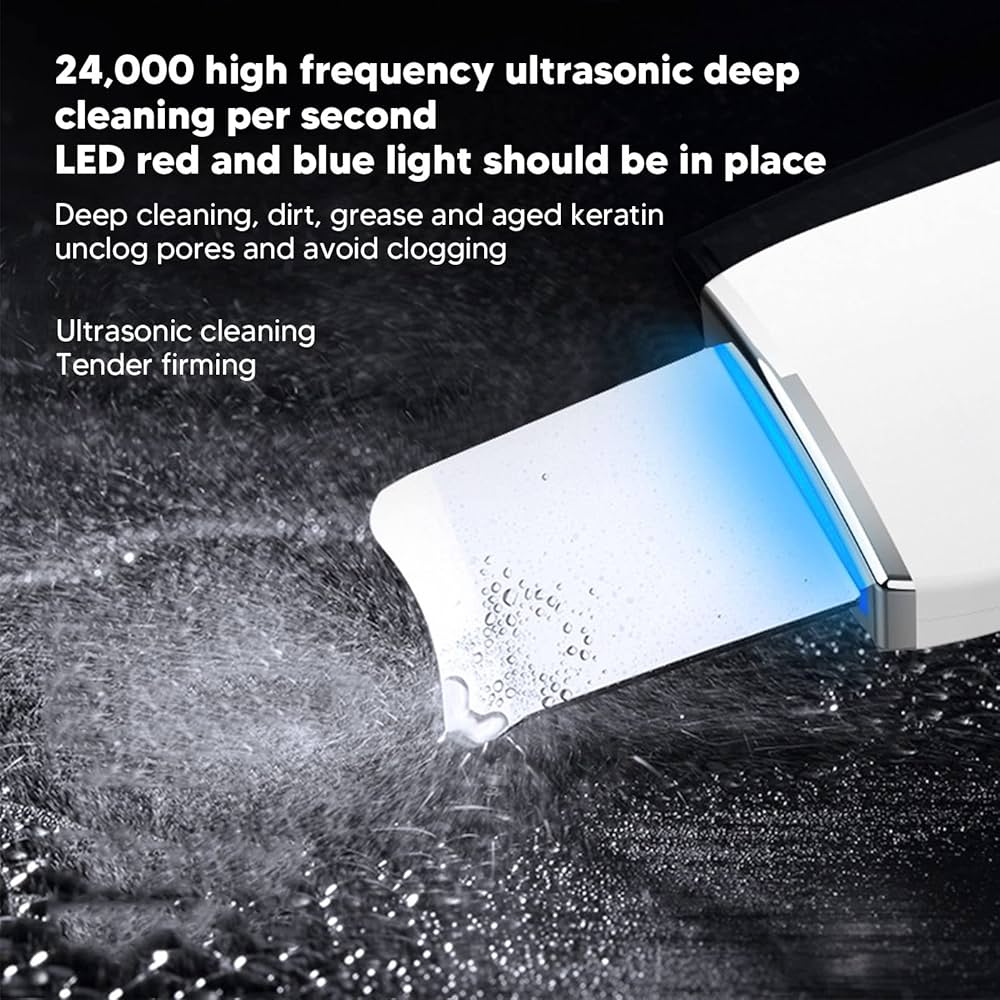 Spatula Face Skin Scrubber, Skin Scrubber, Blackhead Removal Facial Cleanser EMS Ultrasonic Peeling Machine Skin Care Tool