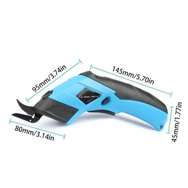 Cordles Fabric 3.6V Scissors with Replacement Cutting Blade, Rechargeable Box Cutter for Cardboard, Craft, Fabric, Carpet, Leather