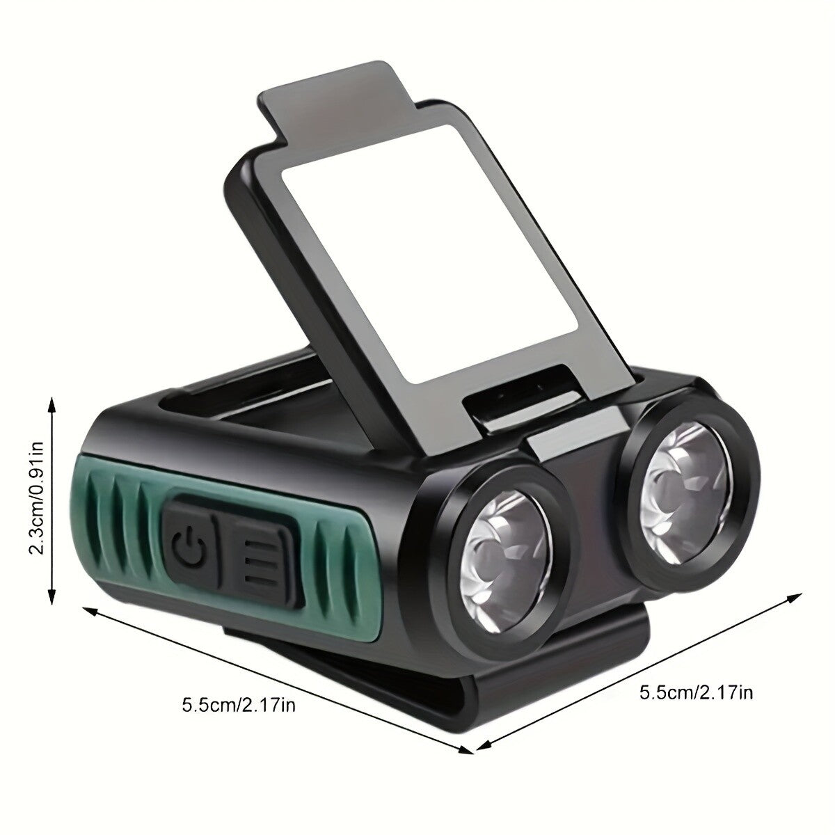 LED Rechargeable Cap-Clip on Head Lamp Headlight Hat Sensor Torch Light-Camping