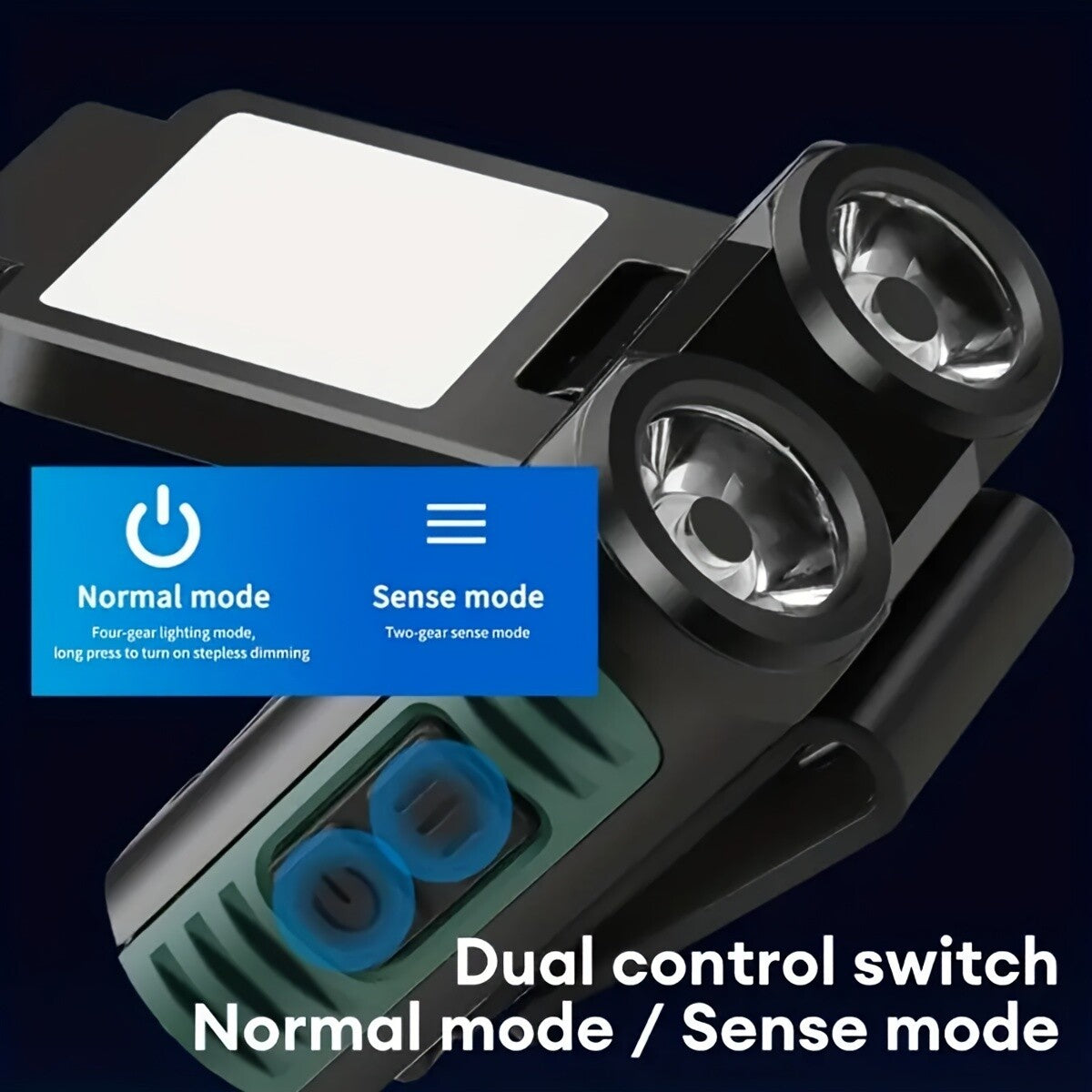 LED Rechargeable Cap-Clip on Head Lamp Headlight Hat Sensor Torch Light-Camping