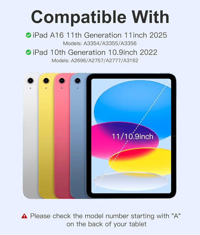iPad A16 11th / 10th Generation Case with Keyboard case