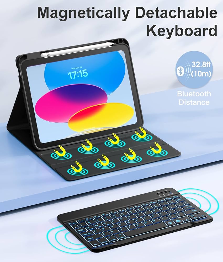 iPad A16 11th / 10th Generation Case with Keyboard case