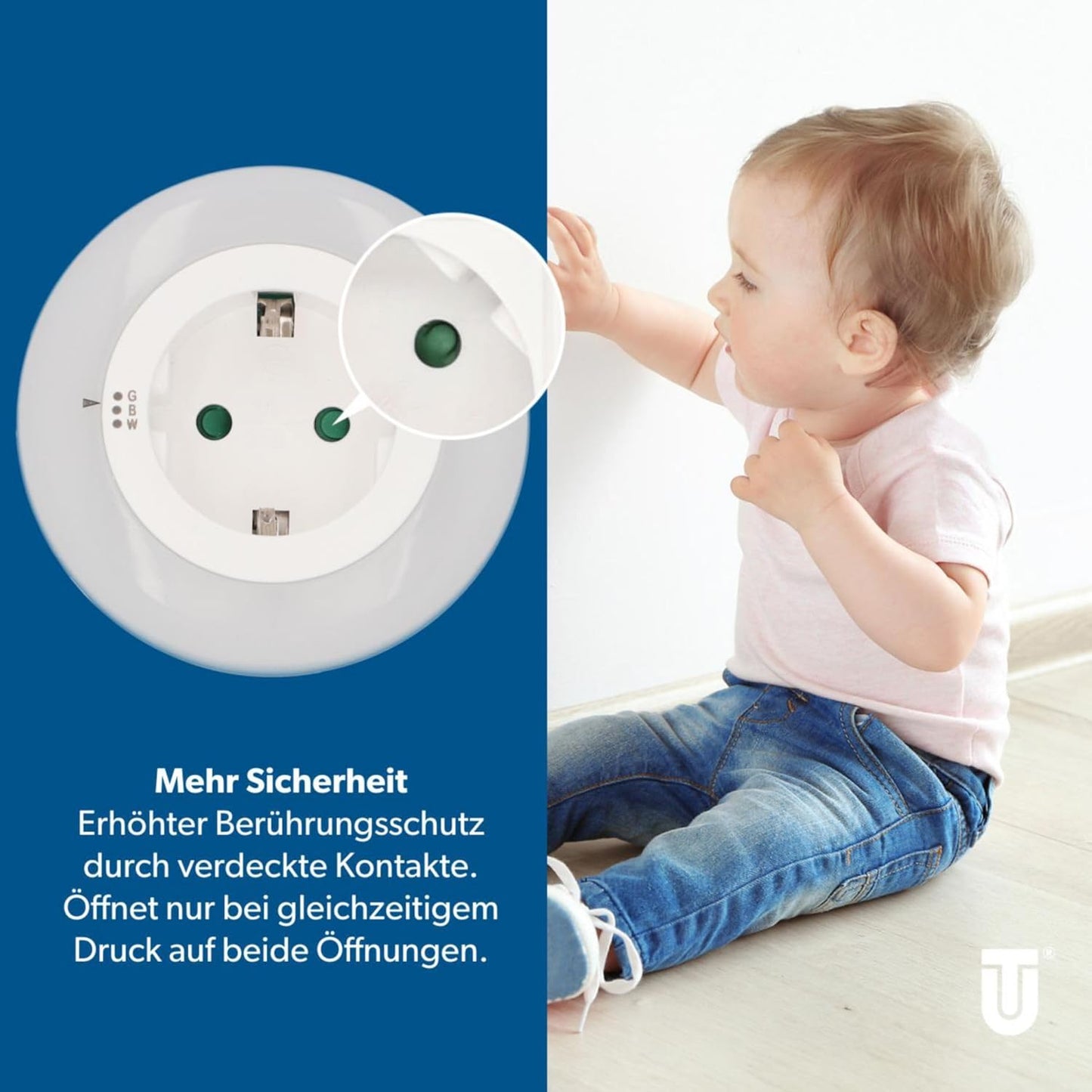 Pack of 3 Unitec Nightlight Adapter Plug