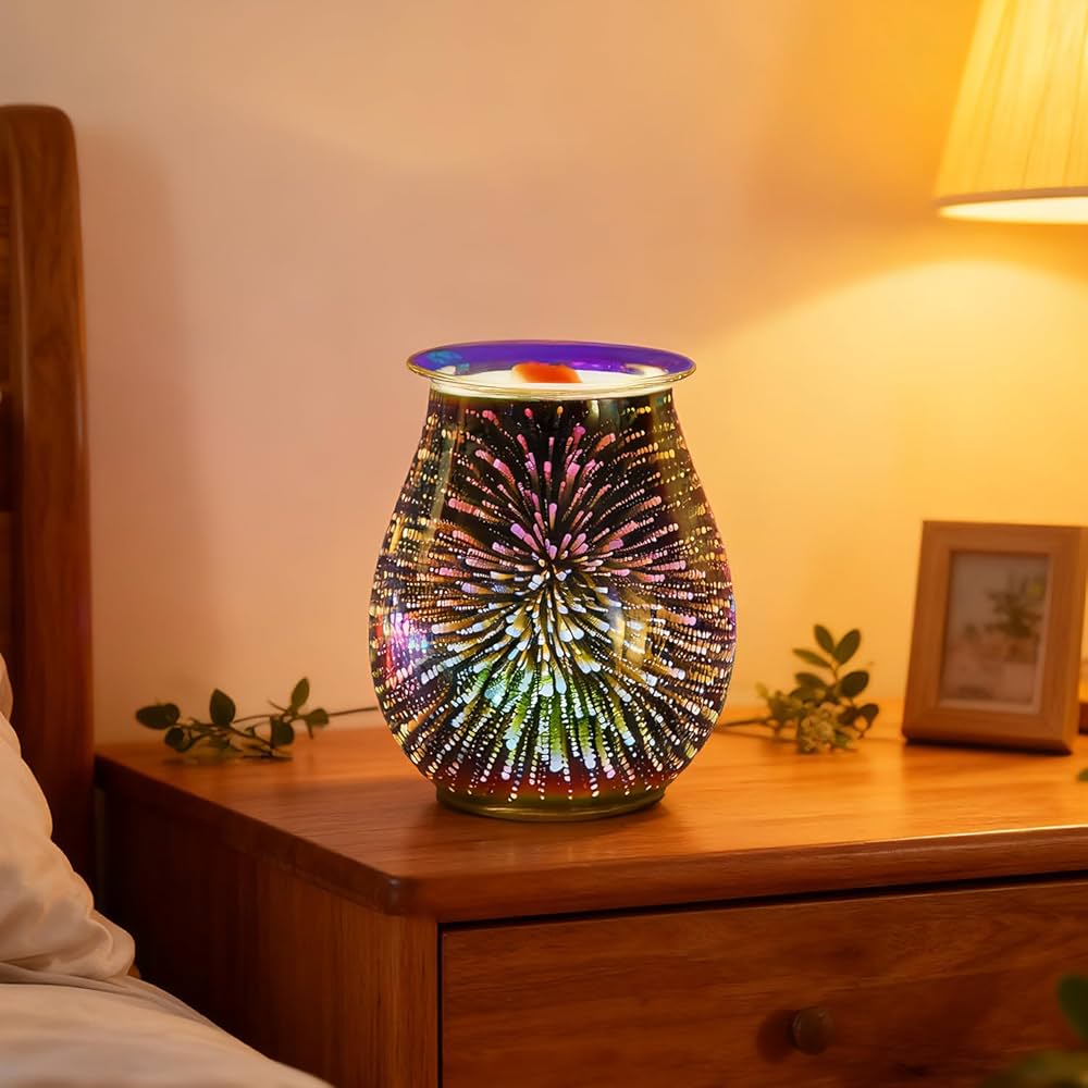 Electric Wax and oil Burner Fragrance Night Light Decoration (3D Fireworks)