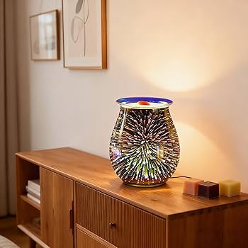 Electric Wax and oil Burner Fragrance Night Light Decoration (3D Fireworks)