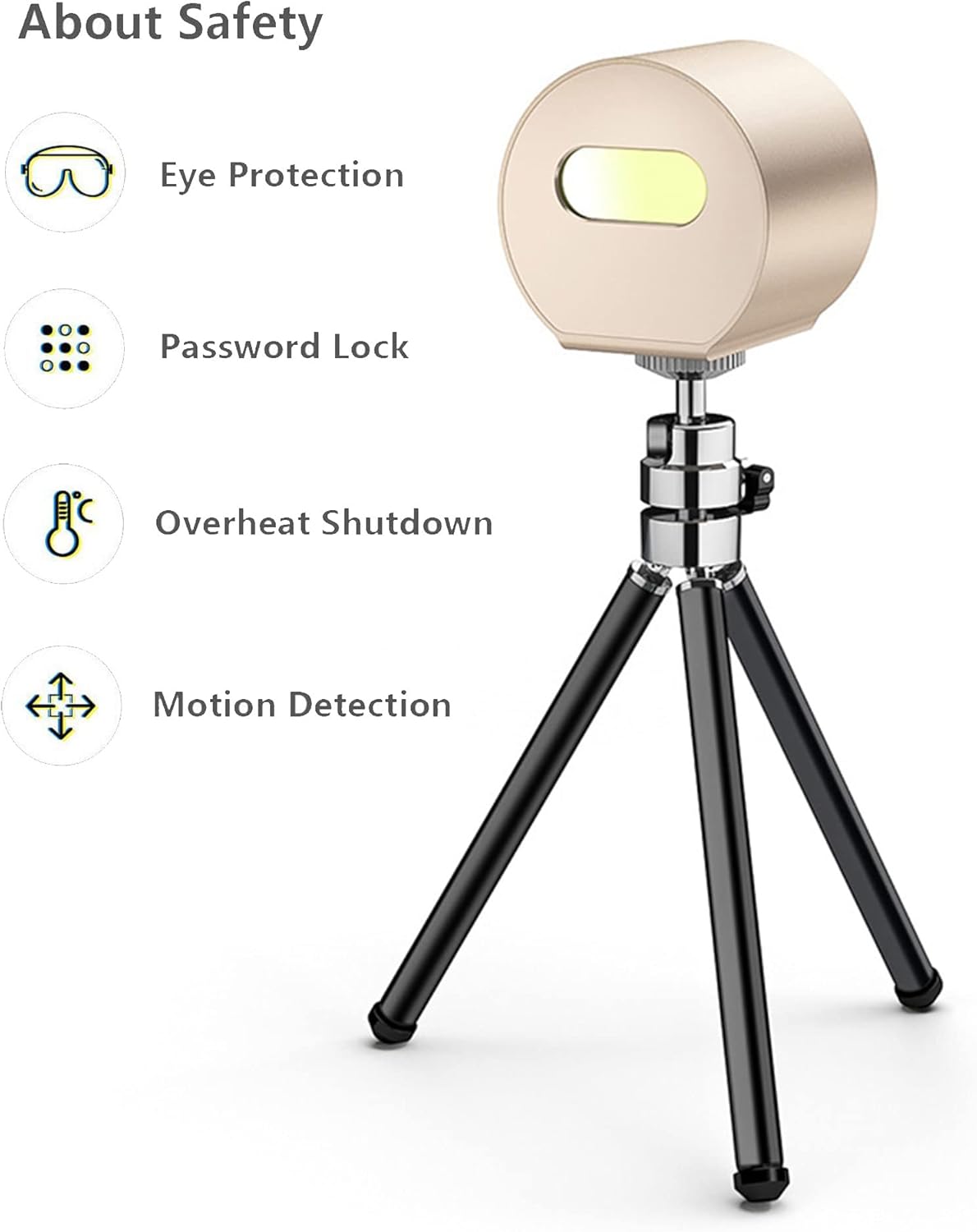 LaserPecker L1 Laser Engraving Machine, Engraving Machine, Portable Laser Engraver Device, Mini Ultralight Laser Engraving Laser Cutter for Wood Timber Leather - with Tripod (Gold)