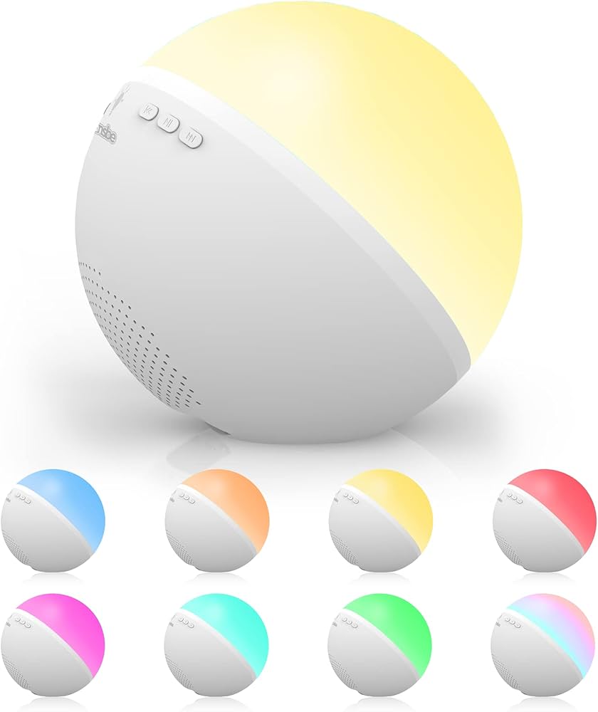 Fansbe White Noise Machine with Light, 12 Soothing Sounds