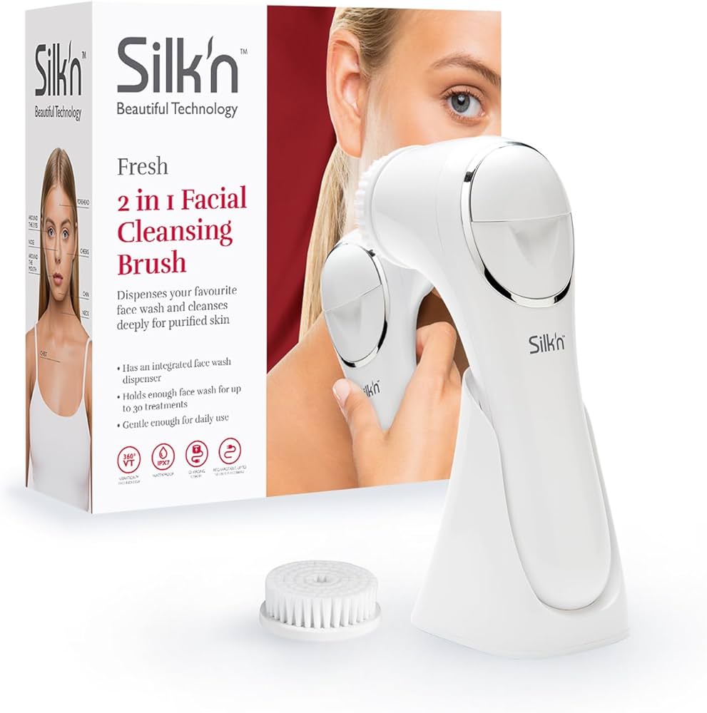 Silk'n Fresh - Facial Cleansing Brush With Dispenser For Cleansing Lotion - Facial Cleansing And Skin Massage
