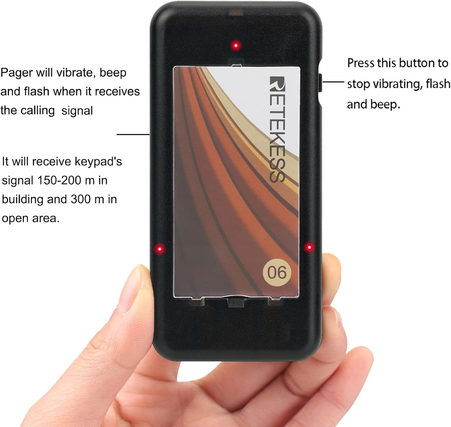 Retekess TD174 Restaurant Pager System 500M Restaurant Buzzer