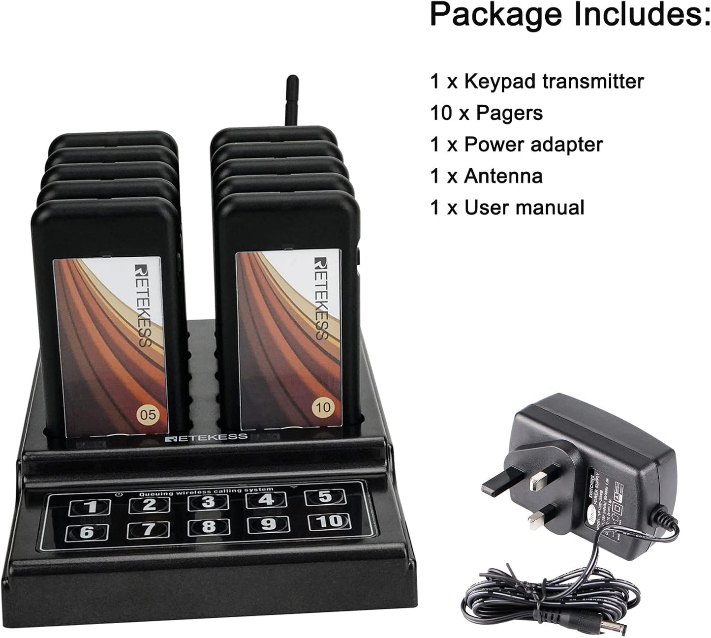 Retekess TD174 Restaurant Pager System 500M Restaurant Buzzer