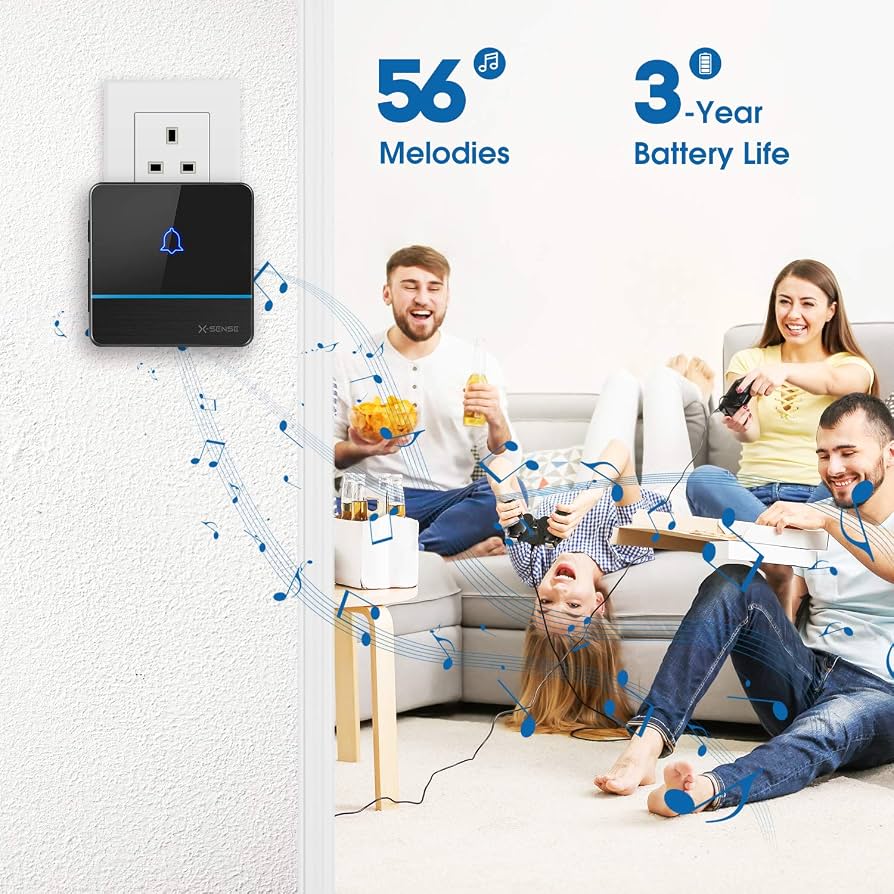 X-Sense Wireless Doorbell Waterproof IP55 Over 2,000 Feet