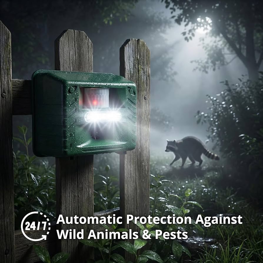 ASPECTEK Yard Sentinel Ultrasonic Animal Repeller with Remote Control