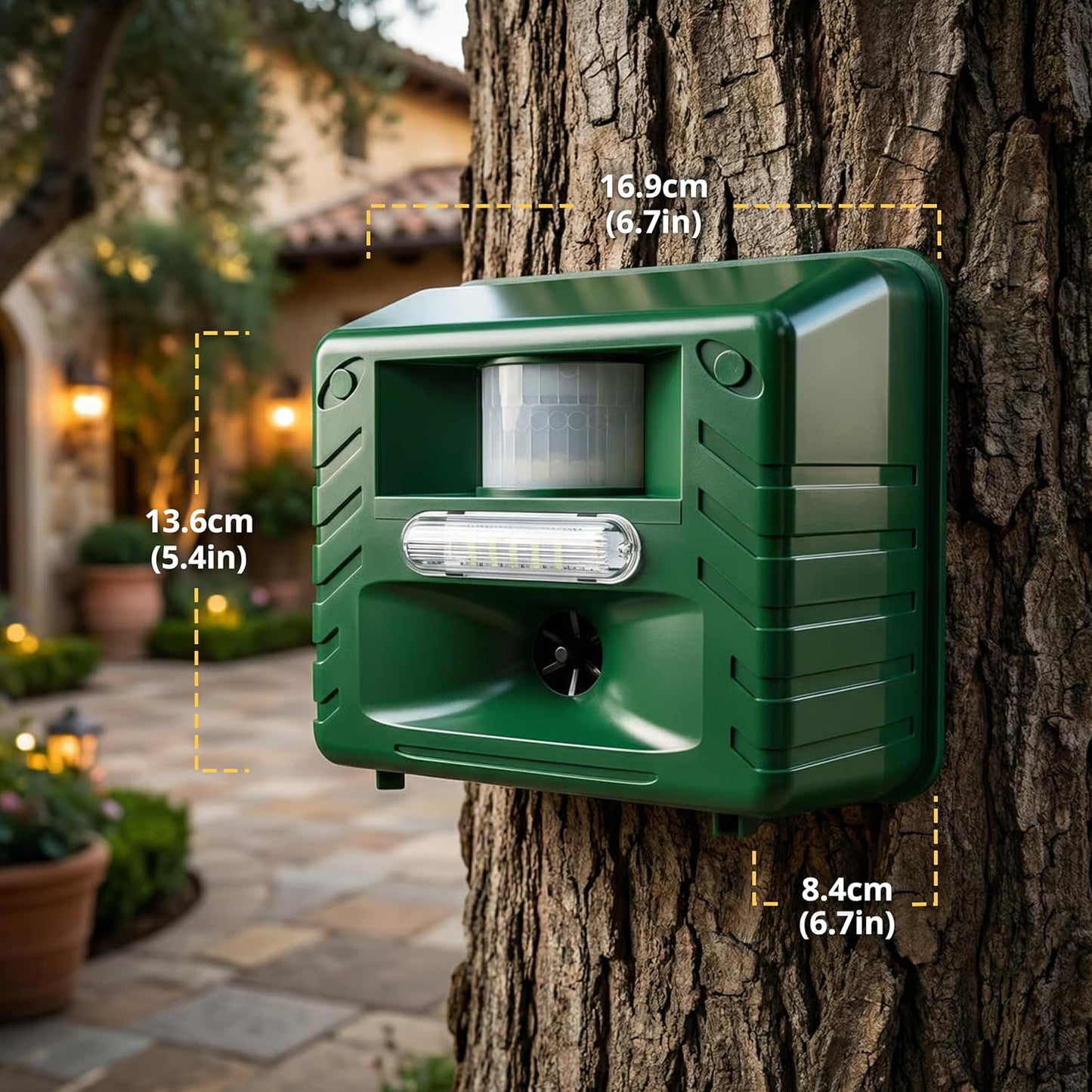 ASPECTEK Yard Sentinel Ultrasonic Animal Repeller with Remote Control