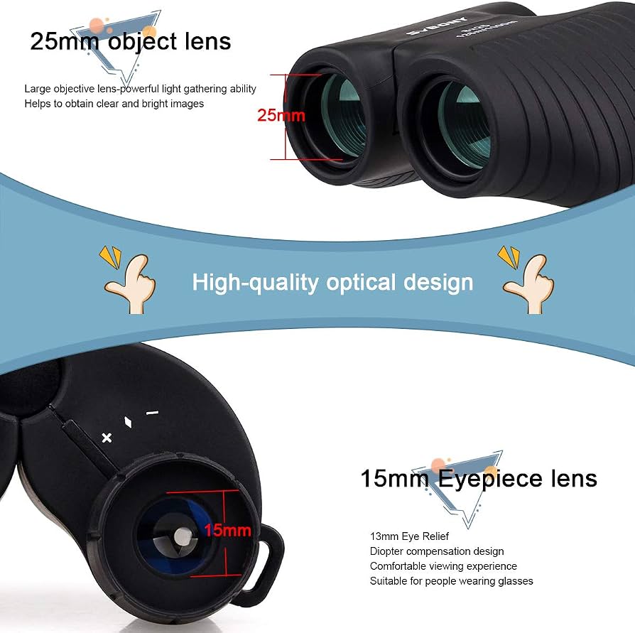SVBONY SV10 8x25 High Powered Binoculars