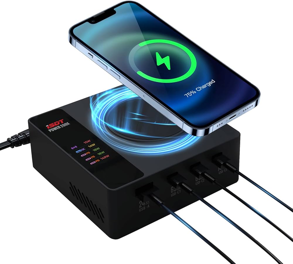 ISDT Power 200W USB C Desktop Charging Station