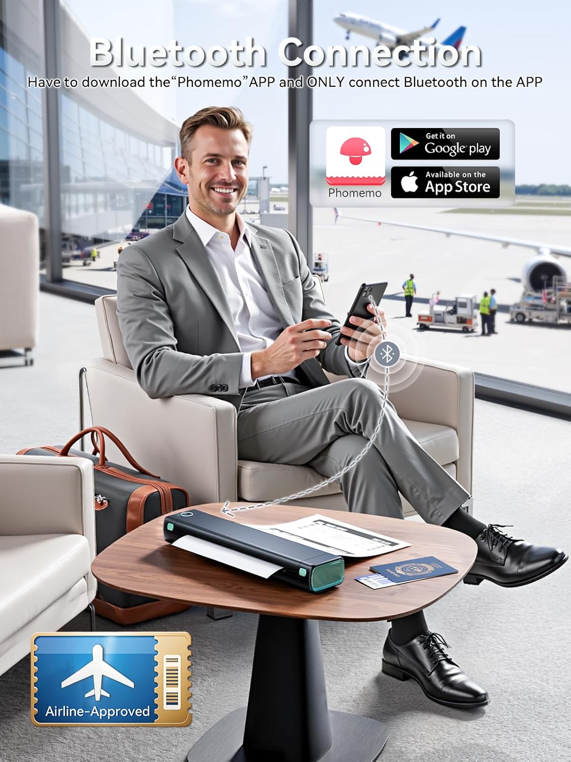 Phomemo Thermal Bluetooth Portable Printer Wireless for Travel
