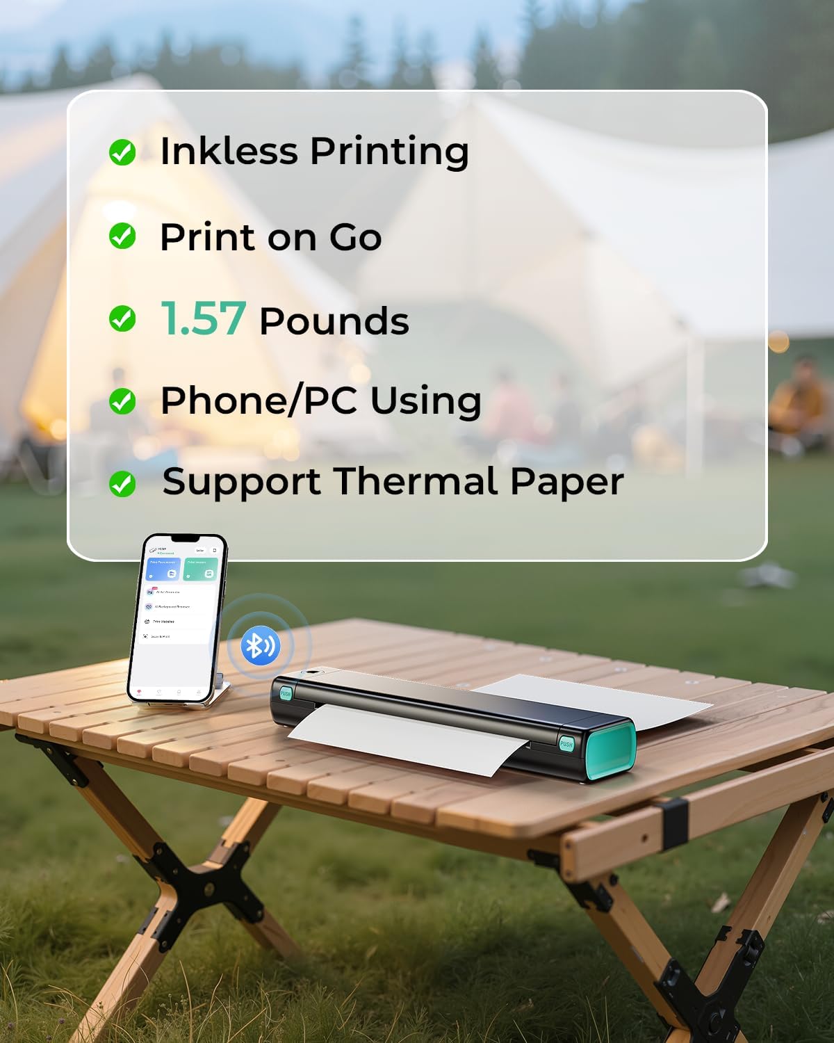 Phomemo Thermal Bluetooth Portable Printer Wireless for Travel