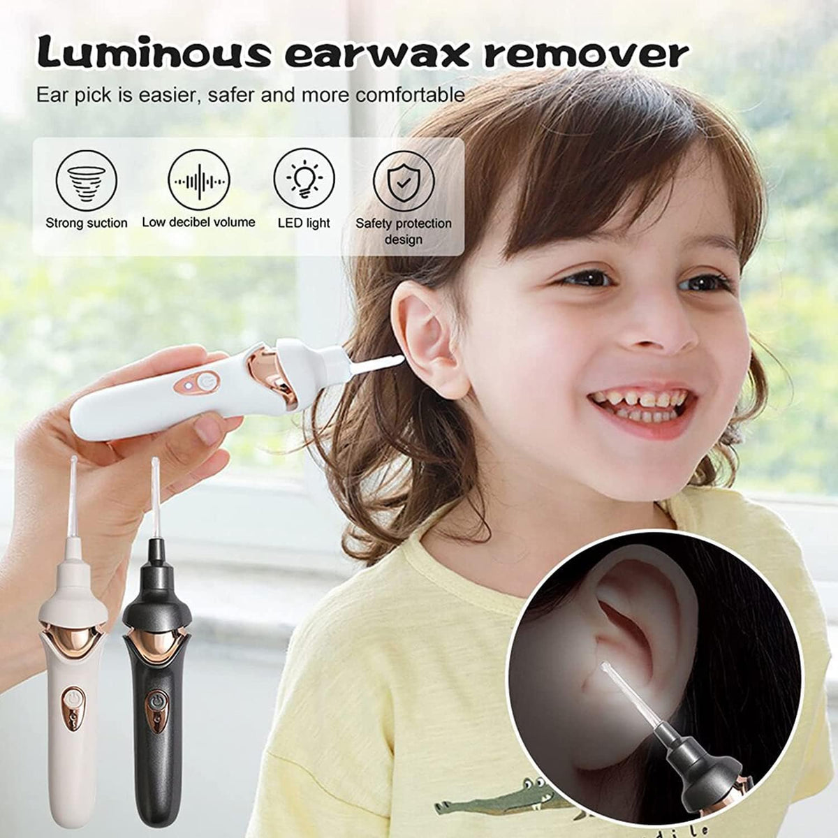 Otoscope Ear Cleaner Vacuum Earwax Removal