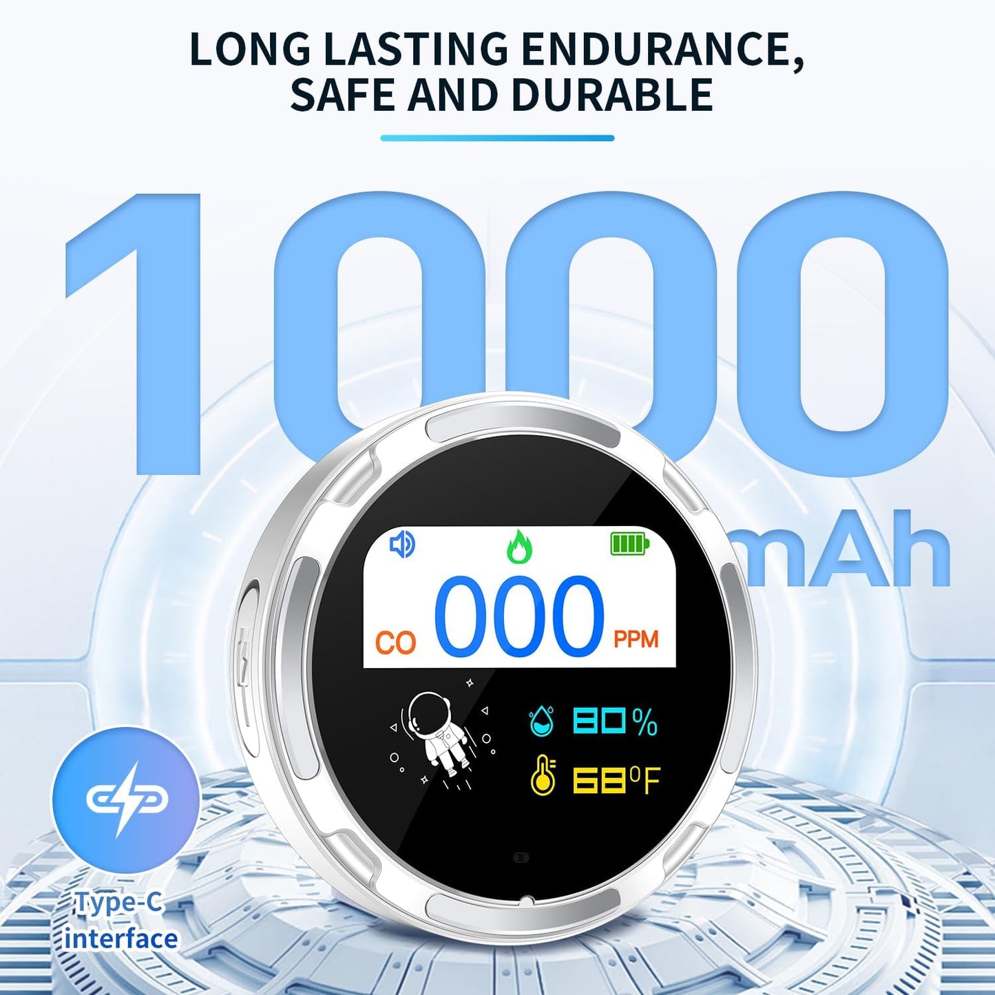 Wolf Guard 3-in-1 Portable CO Detector Carbon Monoxide Detector