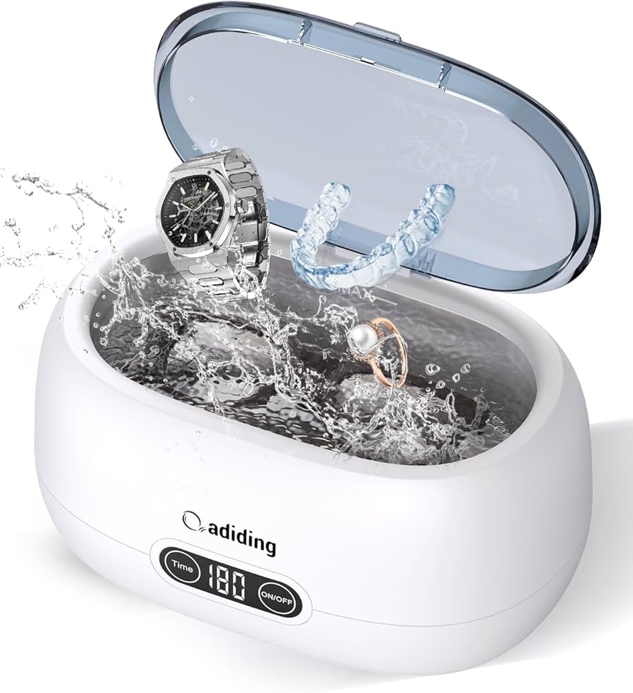 Adiding Jewelry Cleaning Machine, 650mL Ultrasonic Glasses Rings