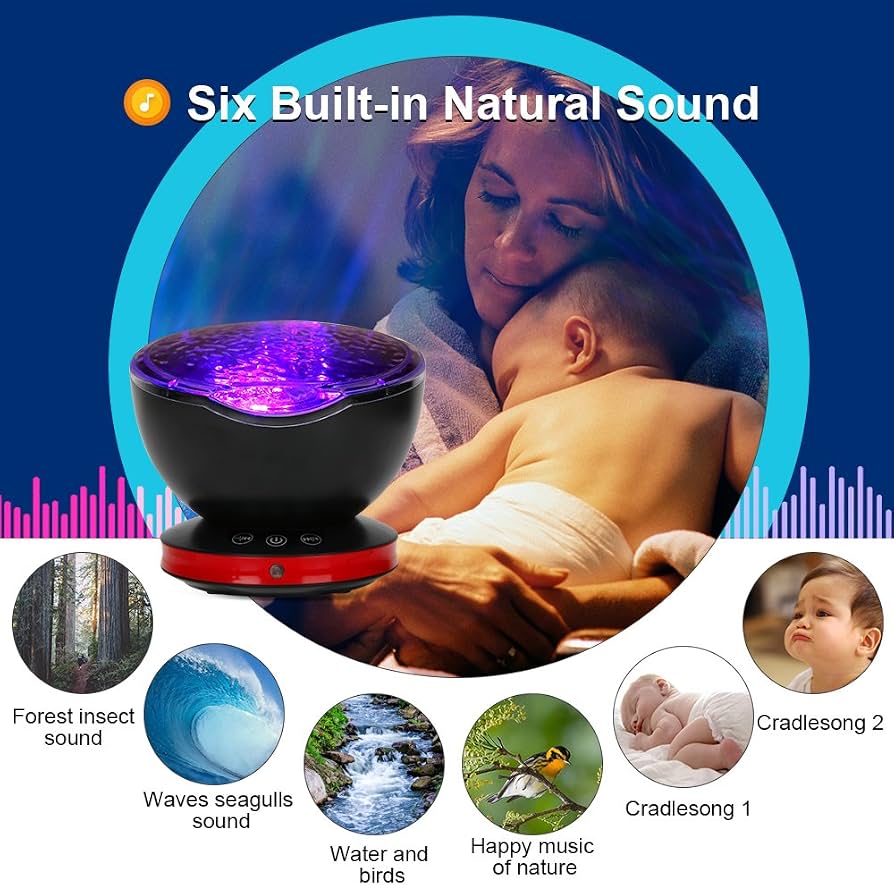 Ocean Wave Projector Night Light Lamp