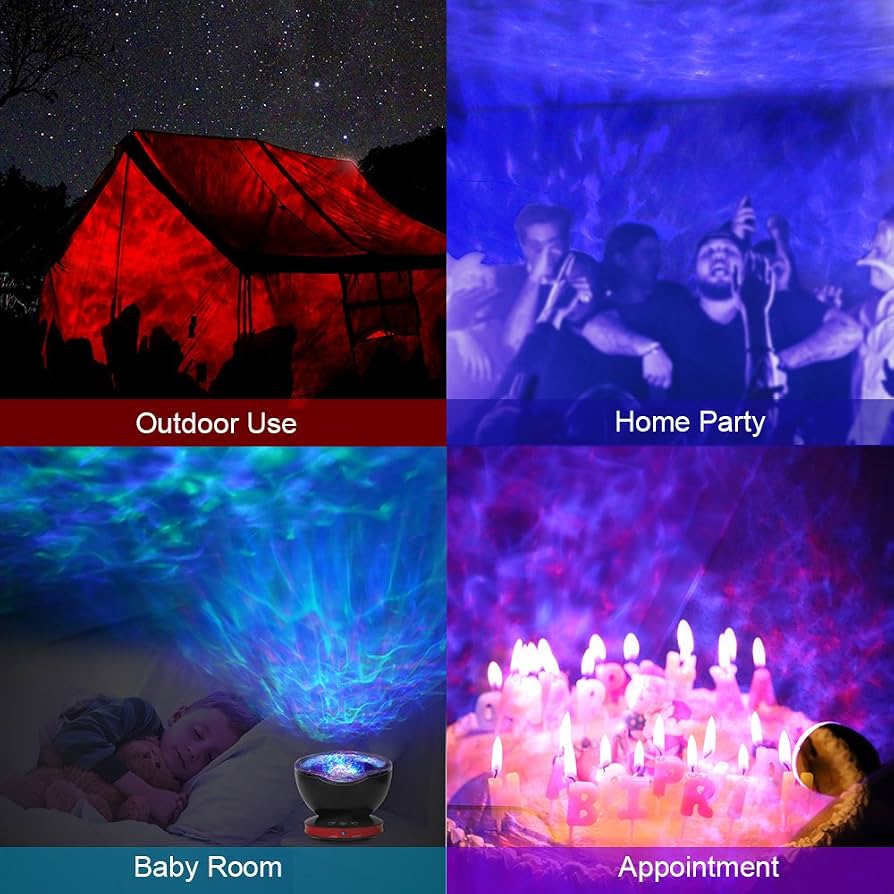 Ocean Wave Projector Night Light Lamp