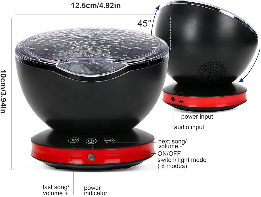 Ocean Wave Projector Night Light Lamp
