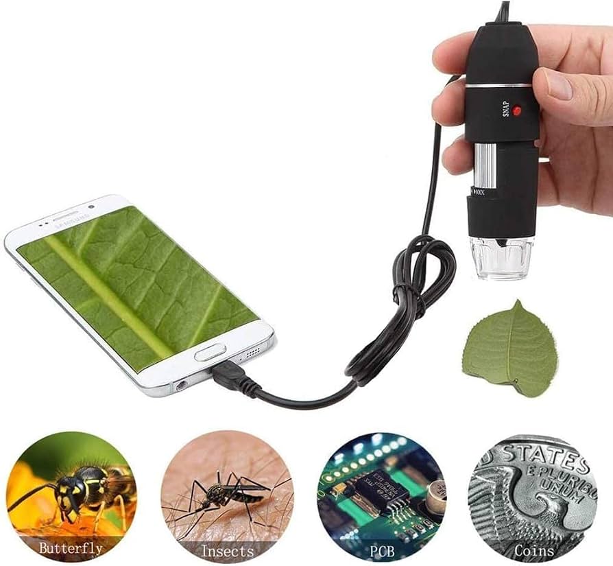 USB Digital Microscope 1600x 8 LED Magnification Endoscope Camera