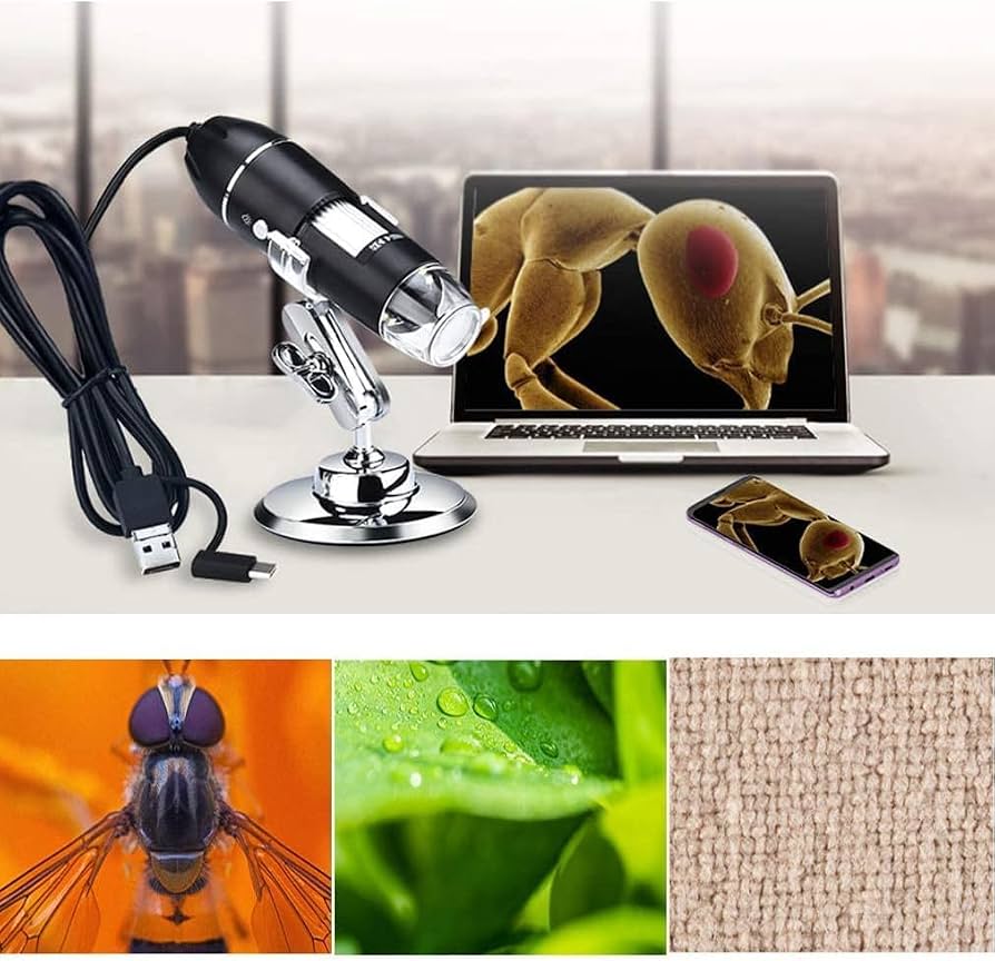 USB Digital Microscope 1600x 8 LED Magnification Endoscope Camera
