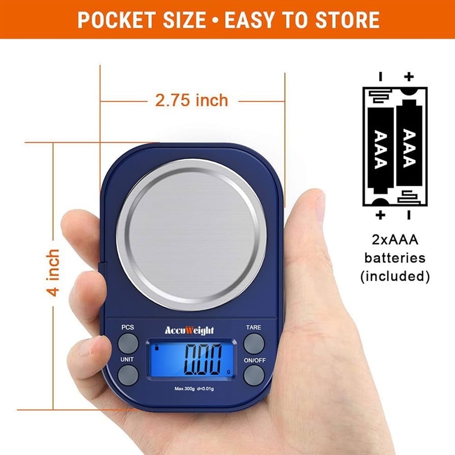 AccuWeight Digital Gram Scale with 300g/0.01g