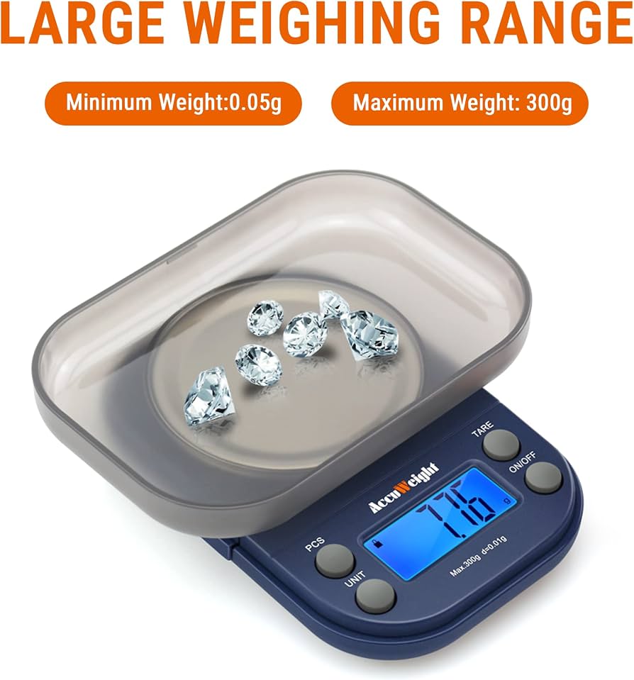 AccuWeight Digital Gram Scale with 300g/0.01g