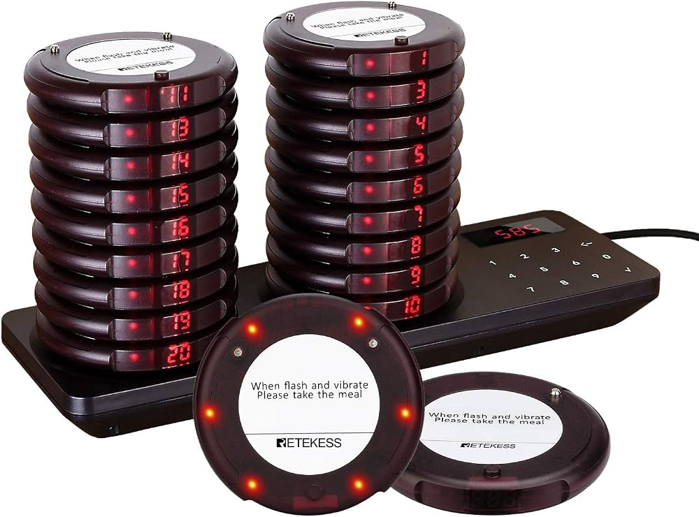 Retekess TD163 Restaurant Pager and Beepers System 500M