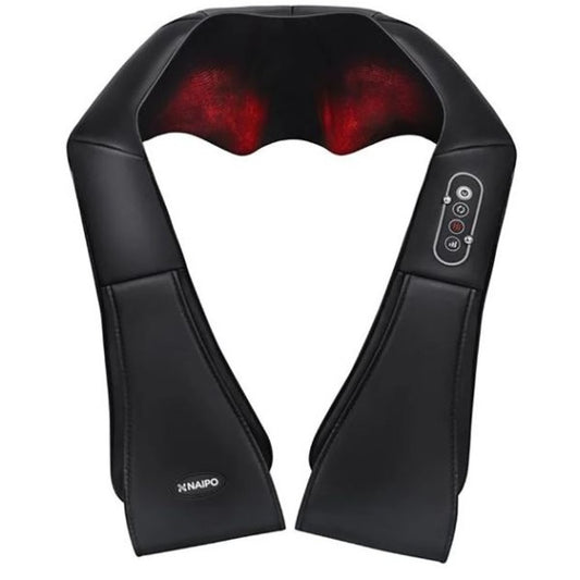 Naipo Shoulder & Neck Shiatsu Kneading Massager, Black - MGS-150DC