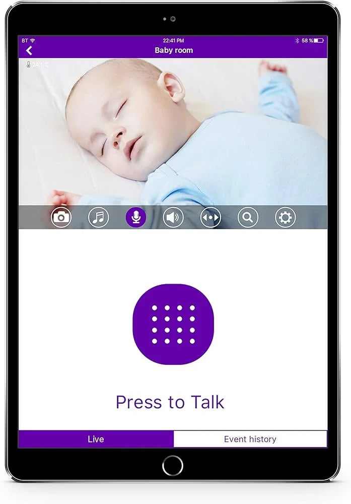 BT Smart Video Baby Monitor with 5 inch Colour Screen, Smartphone app,