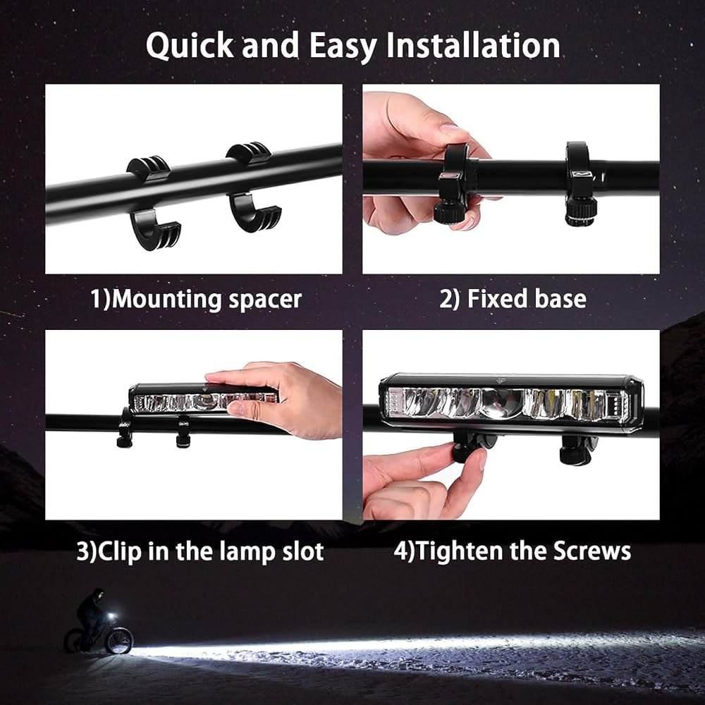 Bike lights for Night Riding Rechargeable 1400 Lumen