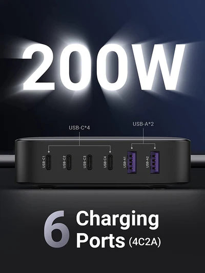 UGREEN 40913 NEXODE 200W USB C DESKTOP CHARGER