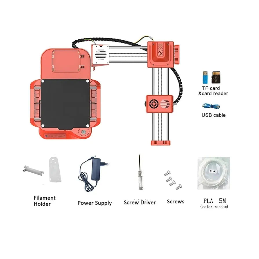K7 Mini 3D Printer Easy to Use One-Click Print Mainboard with Magnetic Build Platform Desktop Compatible with Kids Beginner