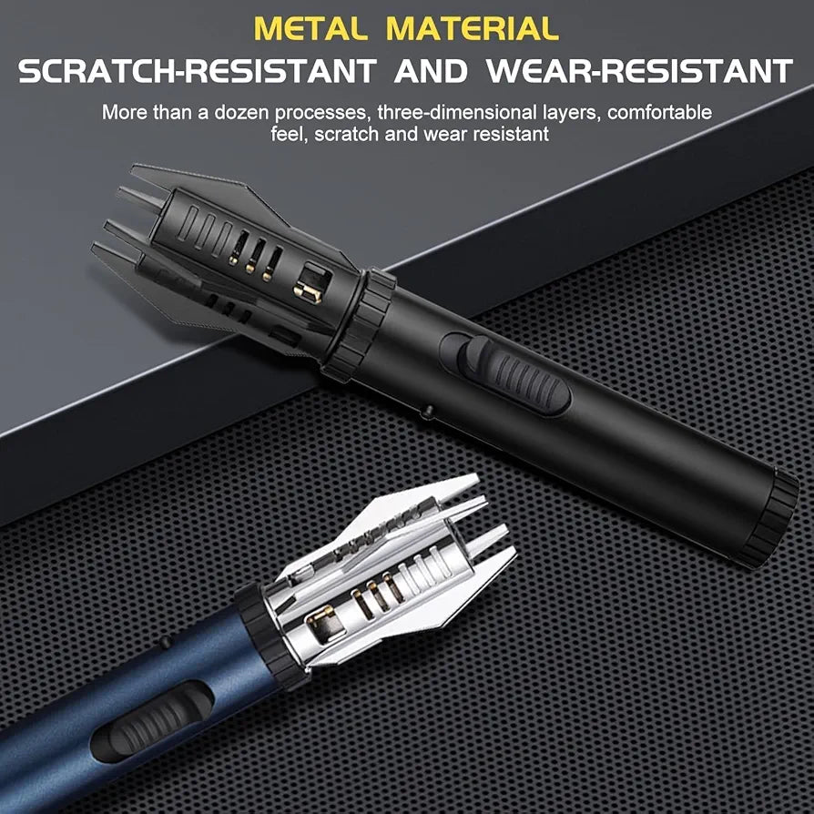 Jet Lighter, 7.8 inch Gas Lighter with Flame Locking Function, Refillable Windproof Long Lighter