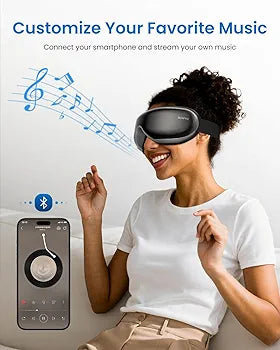 RENPHO Eye Massager with Heat, Birthday Gifts Eye Mask for Mom Dad Women Men Her Him, Heated Eye Mask, Eye Massager for Migraines with Bluetooth Music, Reduce Strain