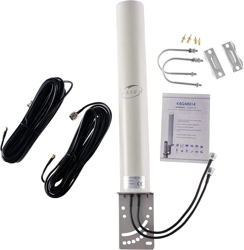 Antenna External 4G LTE Omnidirectional Mimo 698-2700 MHz SMA Connector with CRC9 TS9 Adapter Compatible with 4G Router Gain Up to 12 dBi (2 x 10M Cable)