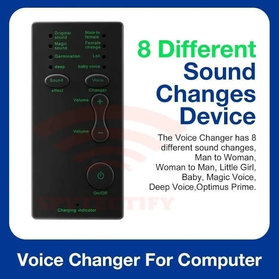 Voice Changer for Portable Microphone Sound Effect Live Broadcast Voice Disguiser for Mobile Phone PC Laptops Games