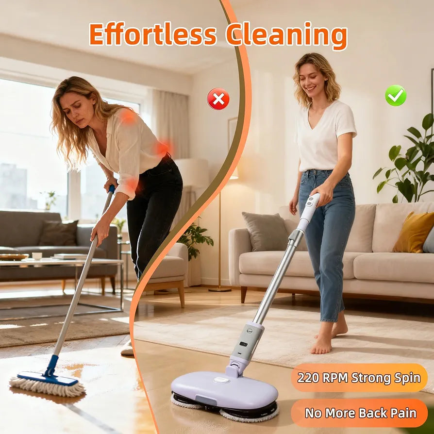 GOBOT Cordless Electric Spray Mop with High Speed Motor