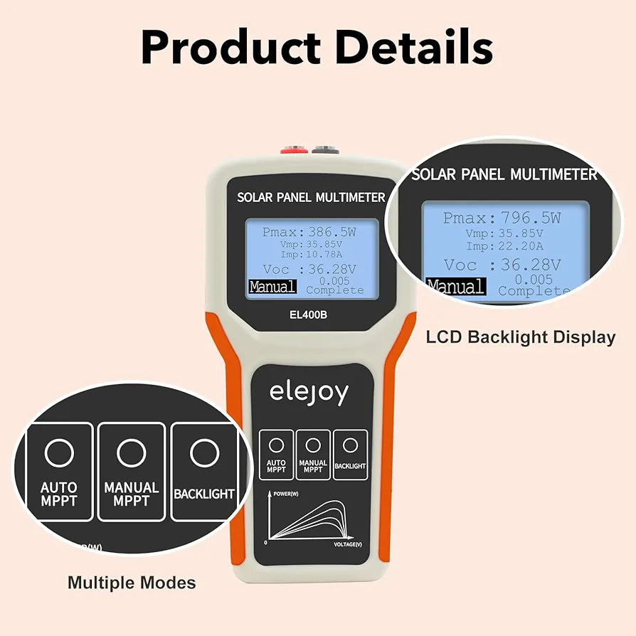 Solar Panel Tester 400W MPPT Photovoltaic Multimeter & Watt Meter – THE ...