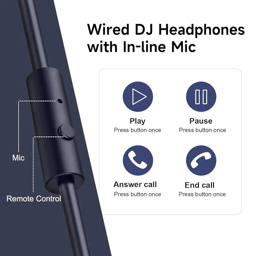 OneOdio Wired Over Ear Headphones Hi-Res Studio Monitor & Mixing DJ Stereo Headsets with 50mm Drivers and 1/4 to 3.5mm Jack for AMP Computer Recording Podcast Keyboard Guitar Laptop - Black