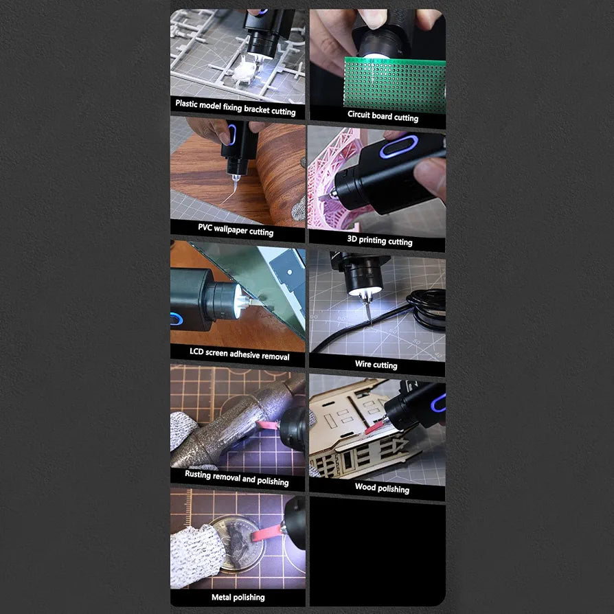 Ultrasonic Cutter Knife Polisher 40 kHz 2in1 Refining 3D Printed Models Leather Wood Plastic Fabric and Metal Sanding