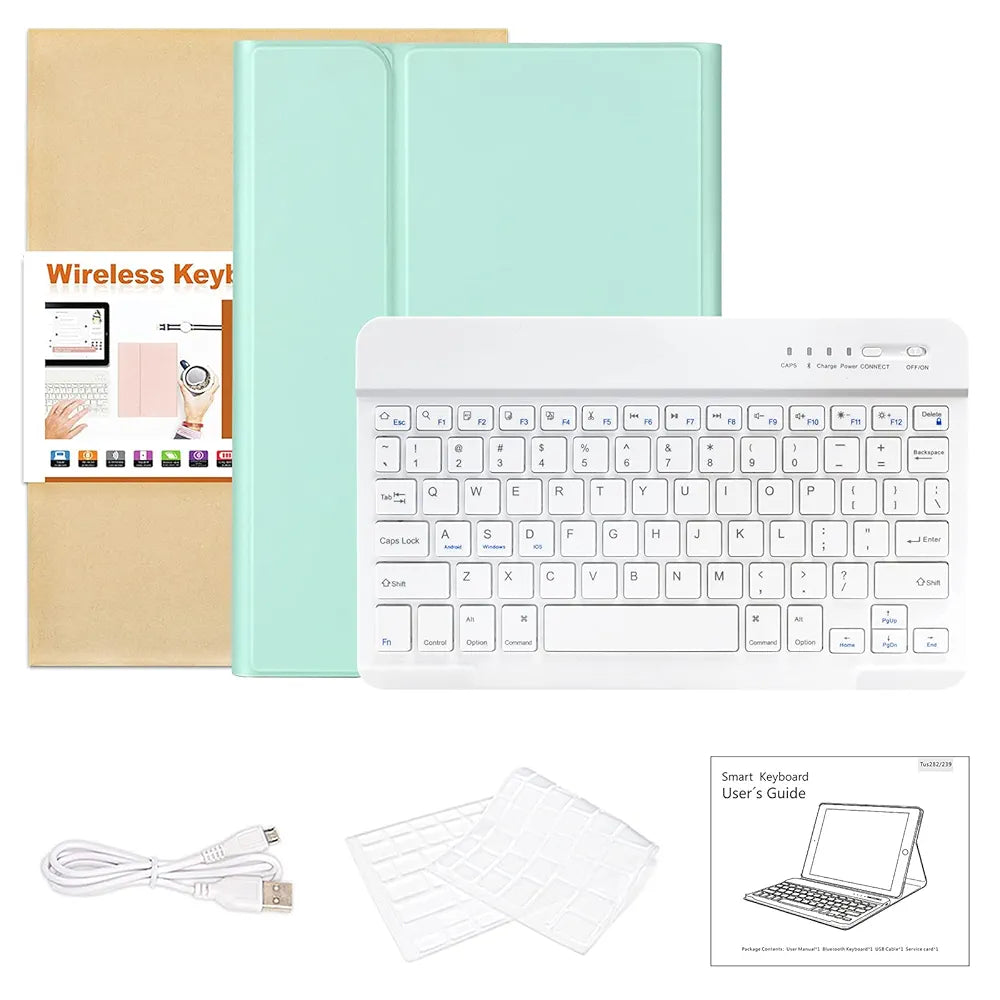 Keyboard Case for iPad Air 11 inch (M3 2025 / M2 2024) & iPad Pro 11 inch (4th/3rd/2nd/1st) Gen - Magnetic Detachable Bluetooth Keyboard with Pencil Holder for 10.9" iPad Air 4th/5th Gen (Green)