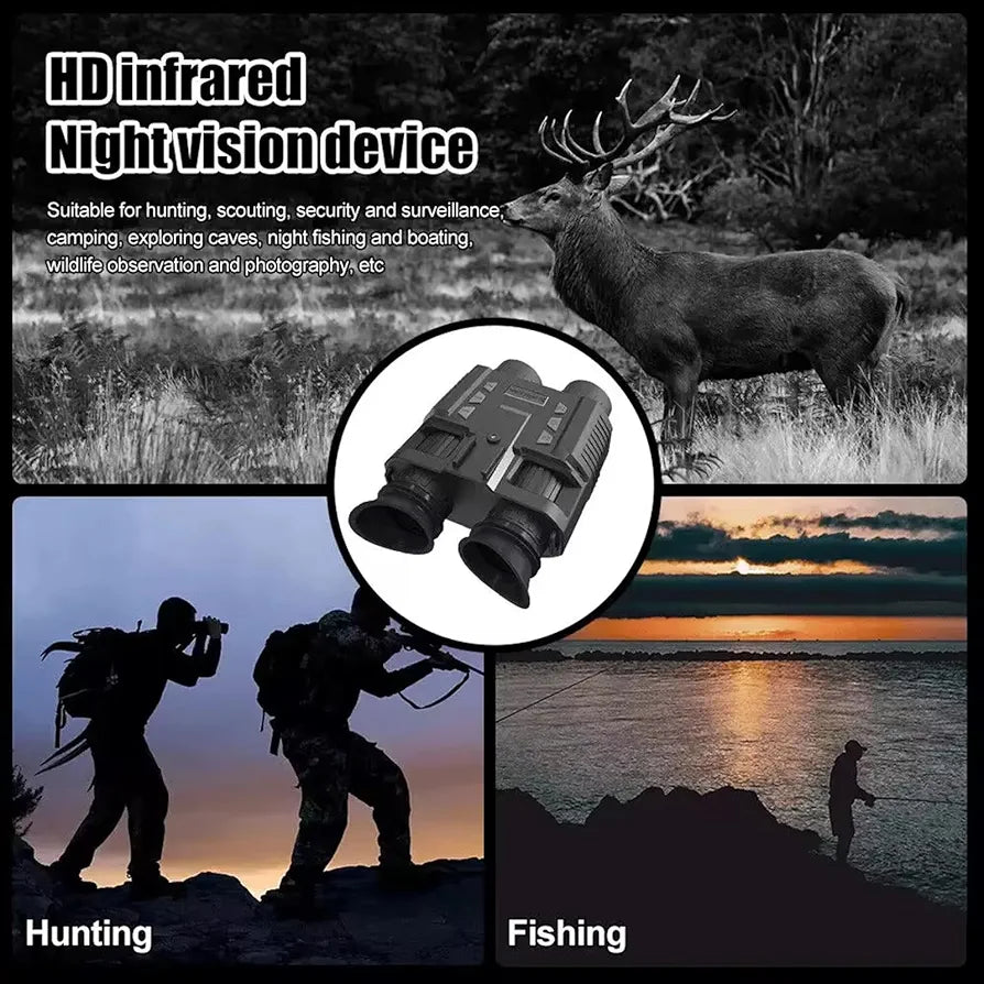 NV8000 Night Vision Goggles for Adults, 3D Head Mounted Night Vision Binoculars 8X Digital Zoom FHD Hands Free Nightvision Goggles for Helmet