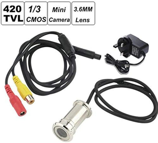 Mini 3.6 mm Lens Surveillance  CCTV Door Eye Spy Hole  Eye Hole Camera