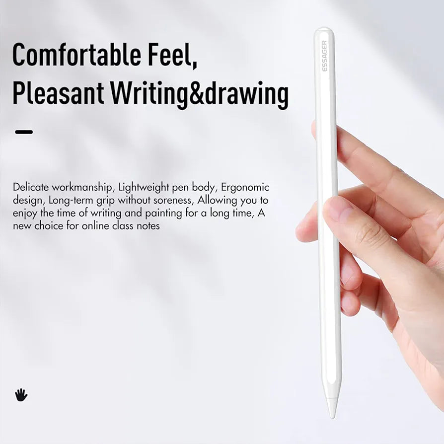 𝐄𝐒𝐒𝐀𝐆𝐄𝐑 Stylus Pen for Apple iPad Support Magnetic Wireless Charging, Active Pencil with Palm Rejection Compatible with (2018-2022) iPad Pro, iPad Mini 2019/2021, iPad Air 2019-2022
